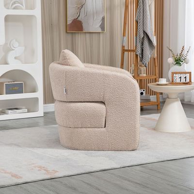 Vinci 1-Seater Fabric Accent Chair - Beige - With 2-Year Warranty